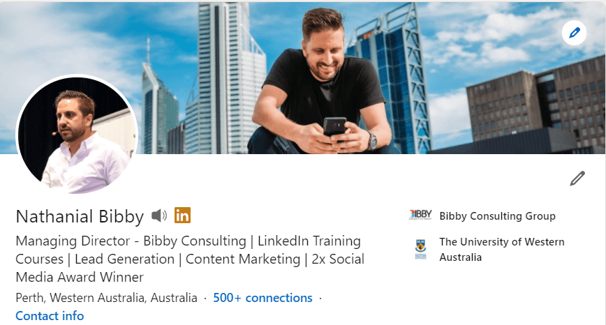 Linked In marketing profile optimisation