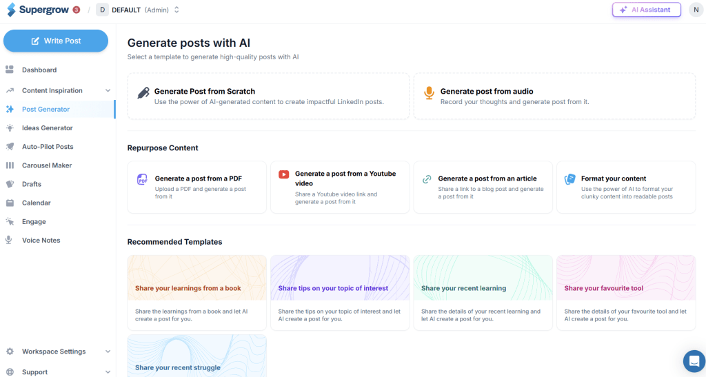 supergrow linkedin ai