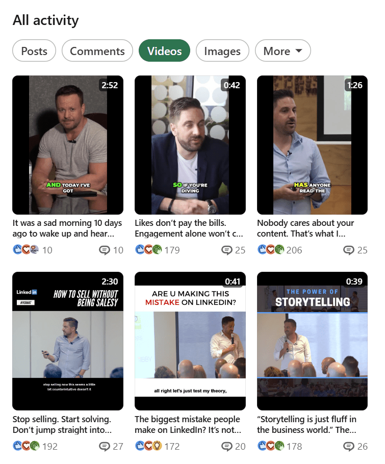 LinkedIn Video Examples