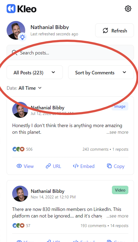Research Viral LinkedIn Posts