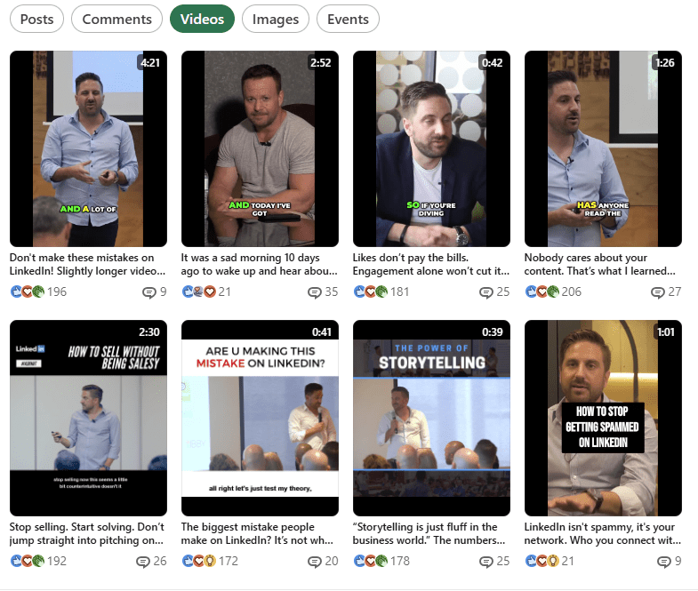 LinkedIn Video Examples